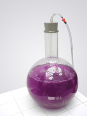 flacon chimie violet