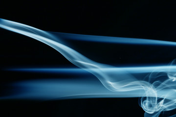 blue smoke abstract background close up