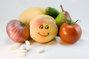 Various fruits and vegetables
