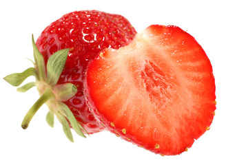 Strawberry fresh fruit isolated on white background