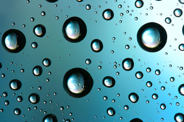 Green water drops, may be used as background
