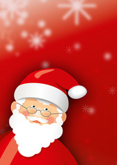 Weihnachtsmann mit Schneeflocken