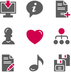 Color web icons, set 10