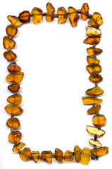 Obraz premium Amber frame on white background