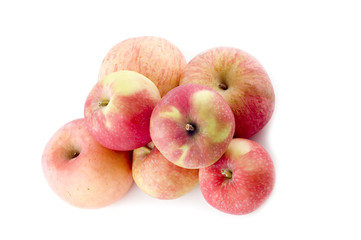 object on white - raw food apple