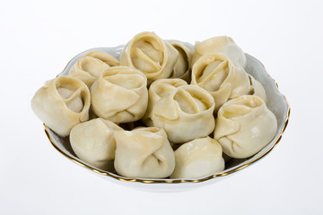 Traditional Asian meat dumplings called 