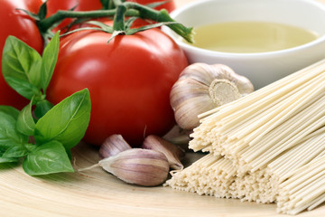 ingredient to make delicious spaghetti - food and drink