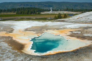 Hot pool in Yellowstone National Park