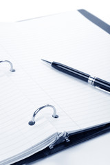 Notebook and pen, Ring Binder, with white background