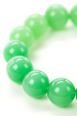 Green Gem bracelet close up shot