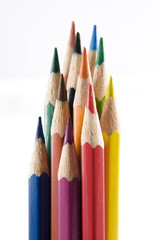 view of a bunch of vibrant color pencils