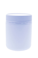 Plastic Jar on Isolated White Background