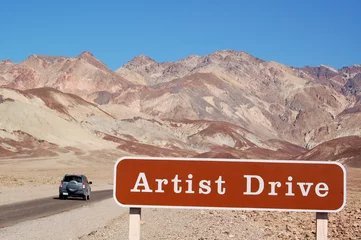 Wandaufkleber Naturpark Artist Drive im Death Valley