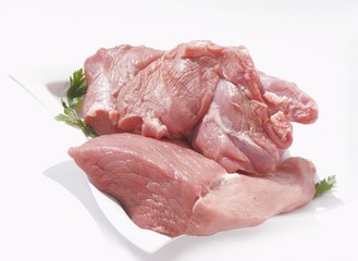 raw veal meat