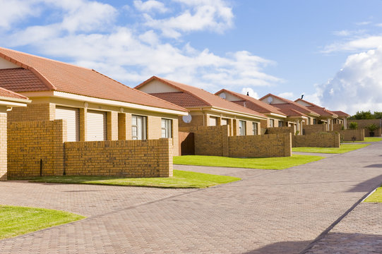 A typical suburban housing development.