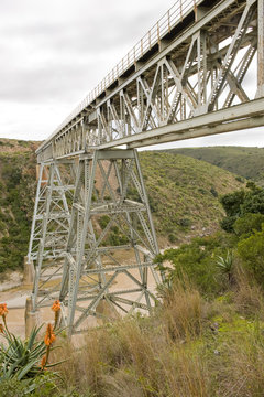 A train bridge over the Gouritz river in South Africa.