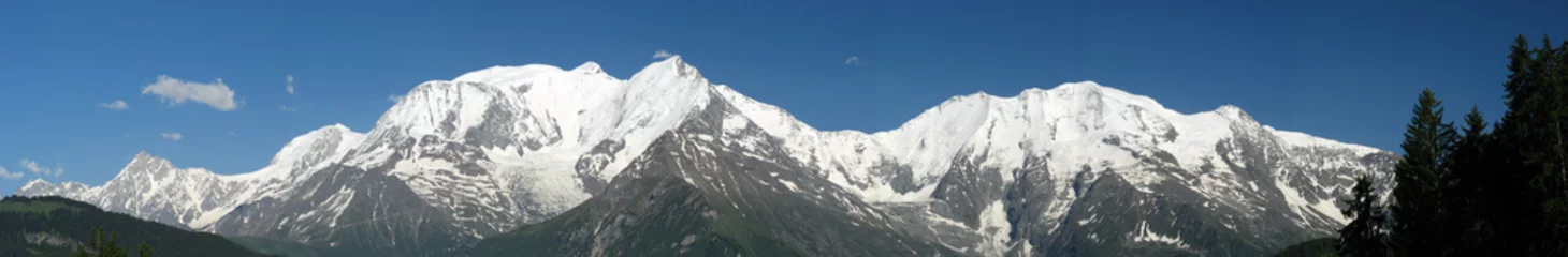 Crédence de cuisine en verre imprimé Mont Blanc Le Mont Blanc depuis le Bettex