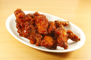 Chinese Deep Fried Pork Chunks With Sweet and Sour Sauce