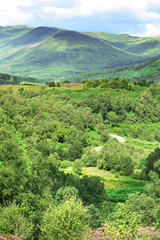 mountain road in the Scottish Highlands