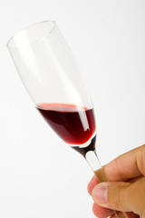 hand and wineglass