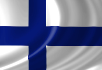 Obraz premium Flag of finland waving in the wind