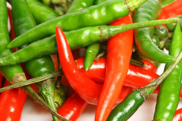red hot chili pepper isolated on white