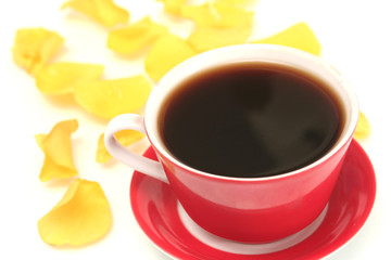 cup from coffee on a white background