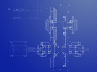Blueprint of the reducing gear