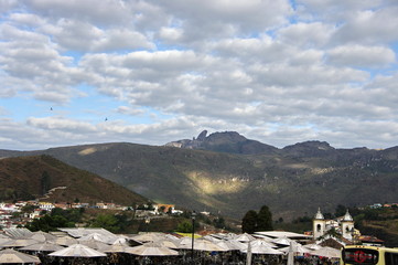 Paysage d'Ouro Preto, Br&eacute;sil.