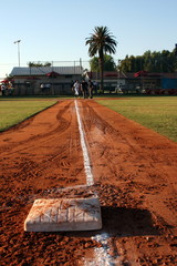 Home Plate on Base Line