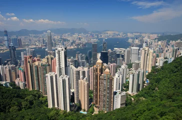 Fotobehang Uitzicht over Hong Kong © Uniseller