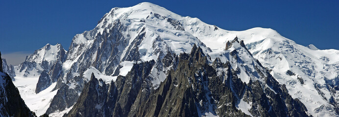 Panorama des Mont Blanc-Massivs © Bergfee