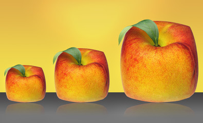 cubical peaches