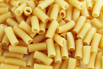 macaroni food closeup background in yellow color