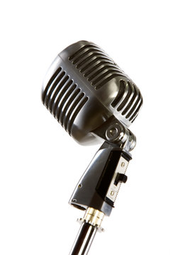 Old fashion retro microphone for singing