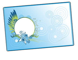 banner floral en vector