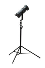 Studio strobe isolated on the white background