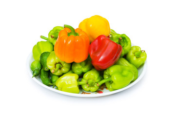 Various vegetables isolated on the white background