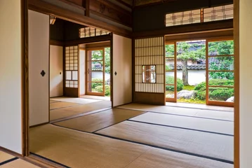 Fototapeten Tatami und Shoji das alte japanische Zimmer. © jpskenn