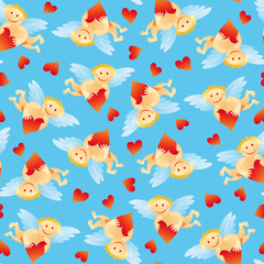 seamless angel pattern