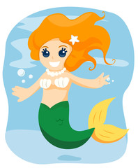 Obraz na płótnie Canvas Girl Mermaid