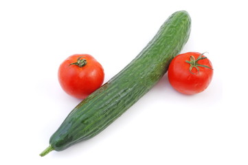 tomato and cucumber