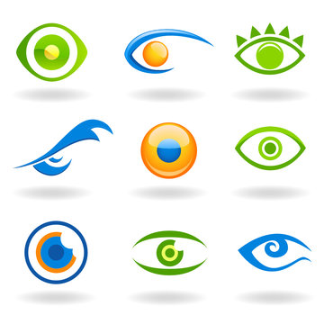 set of eye logos vector