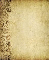 grunge floral background with space for text or image