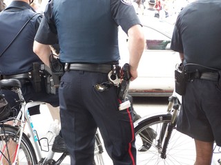 Policemen With Gun