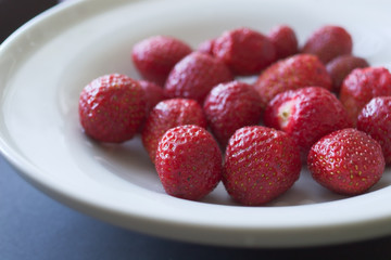 strawberries on the plate ( shallow DOF)