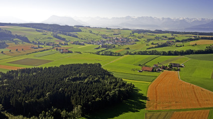 landschaft aus der vogelperspektive
