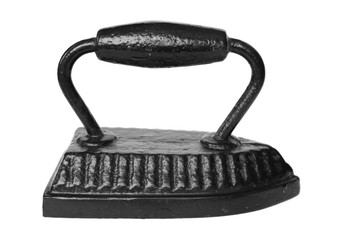 An old iron isolated on white background