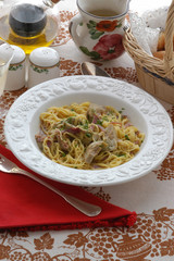 Tagliolini speck e carciofi - Primi del Trentino Alto Adige