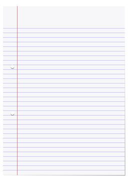 an illustration of one sheet of white a4 lined paper stock vector adobe stock